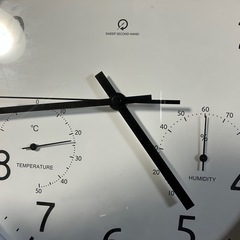 2510-601 電波 温湿計付き掛け時計 動作確認済み 中古の画像