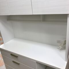 【ジャングルジャングル石川金沢店】  食器棚 ホワイト W119.5×D42.5×H190.5 クリーニング済み												の画像