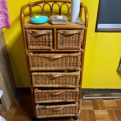 衣類ケースと湯たんぽと水筒　　の画像