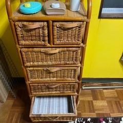 衣類ケースと湯たんぽと水筒　　の画像