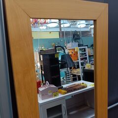 スタンドミラー　ナチュラル　サイズ（約）幅36×奥53×高157　　■近隣配送無料 買取GO‼　栄和店の画像