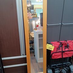 スタンドミラー　ナチュラル　サイズ（約）幅36×奥53×高157　　■近隣配送無料 買取GO‼　栄和店の画像