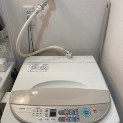 【世田谷区引き取り限定】SANYO 全自動洗濯機 ASW-J600（取扱説明書付き）の画像