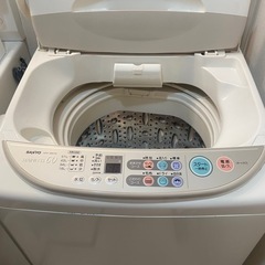 【世田谷区引き取り限定】SANYO 全自動洗濯機 ASW-J600（取扱説明書付き）の画像