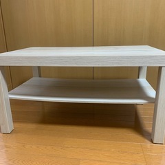 コーヒーテーブル（ホワイトステインオーク調）の画像