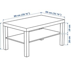 コーヒーテーブル（ホワイトステインオーク調）の画像