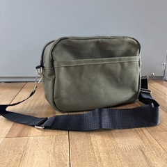 【ハンドメイド】帆布ショルダーバッグ ハンドメイド ダークカーキ 1025新品未使用の画像