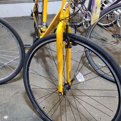 J1697【リユースのサカイ柏店】BRIDGESTONE　ブリヂストン　クロスバイク　GREEN LABEL　イエロー　3×8段変速　700×32C　クリーニング、簡易メンテナンス済み　★店頭にて試乗可★  中古自転車 　流山市 中古自転車 松戸市 中古自転車 我孫子市 中古自転車 船橋市 中古自転車 守谷市 中古自転車 取手市 中古自転車の画像