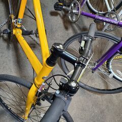 J1697【リユースのサカイ柏店】BRIDGESTONE　ブリヂストン　クロスバイク　GREEN LABEL　イエロー　3×8段変速　700×32C　クリーニング、簡易メンテナンス済み　★店頭にて試乗可★  中古自転車 　流山市 中古自転車 松戸市 中古自転車 我孫子市 中古自転車 船橋市 中古自転車 守谷市 中古自転車 取手市 中古自転車の画像
