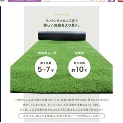 “10年使える”超高密度 リアル人工芝 1×10m  [ 単品 ] 芝丈25mm U字ピン 24本 ロール  一体型 高耐久 高密度 リアル 人工芝の画像