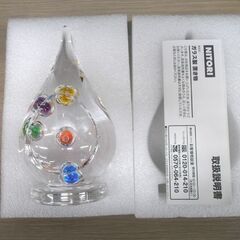 未使用品 ニトリ  ガリレオ温度計 ラクリマ しずく型 幅8×奥行8×高さ15cm オーナメント ニトリ 置物 オブジェ 置き型温度計 苫小牧西店の画像