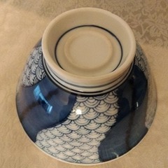 どんぶり　茶碗　3つ　波　和柄の画像