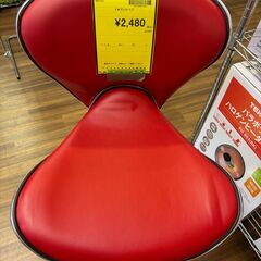 【ジモティー割引あり】【ジャングルジャングル守口店】カウンターチェア　赤の画像