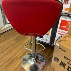 【ジモティー割引あり】【ジャングルジャングル守口店】カウンターチェア　赤の画像