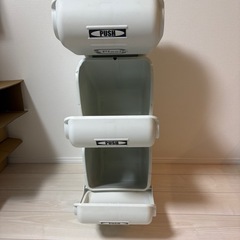 ゴミ箱 スリーサイクルカン　ホワイトの画像