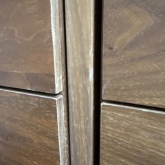 【無印良品】スタッキングシェルフセット（3段×3列・ウォールナット材）＋引き出しユニット付きの画像