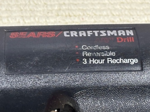 SEARS CRAFTSMAN コードレスドリル 充電器付き ブラック