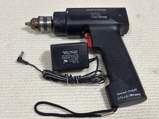 SEARS CRAFTSMAN コードレスドリル 充電器付き ブラック