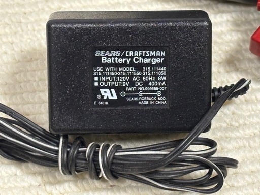SEARS CRAFTSMAN コードレスドリル 充電器付き ブラック