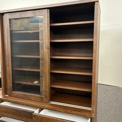 A2510-372 河口家具 カップボード ジョルノ キズ汚れ有り 上下分割可 固定ネジ付きの画像