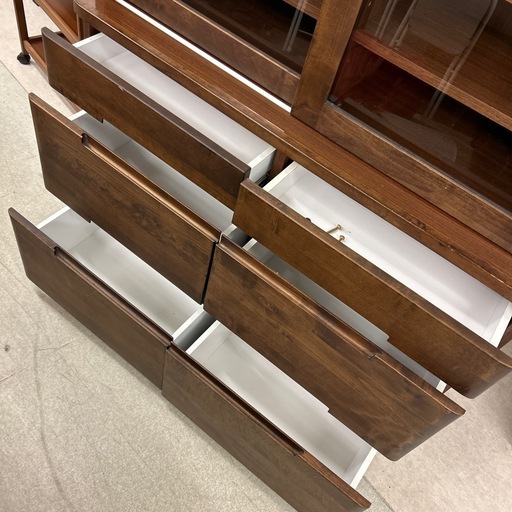 A2510-372 河口家具 カップボード ジョルノ キズ汚れ有り 上下分割可 固定ネジ付き