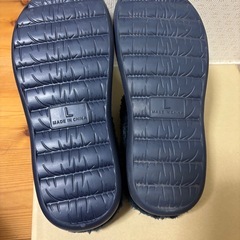 ［新品］冬用サンダル　
中敷ボア　紺色　サイズLの画像