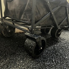 決まりました四輪アウトドアワゴン 折り畳み式 キャリー ワゴン キャリー カーゴ 台車 荷車ワイドタイヤの画像
