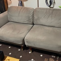 [決定済！]　今夜優先であげます⭐️ファブリックの二人がけソファー⭐️断捨離中なので！の画像