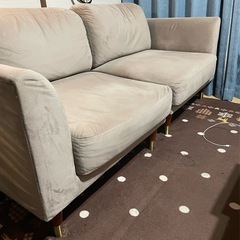 [決定済！]　今夜優先であげます⭐️ファブリックの二人がけソファー⭐️断捨離中なので！の画像