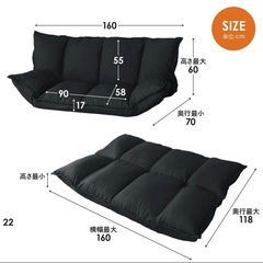 【美品】2人掛けローソファベットの画像