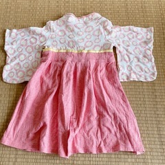 袴ロンパース ピンク 着物 ベビーの画像