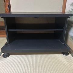ガラス 木製 ブラック　テレビ台の画像
