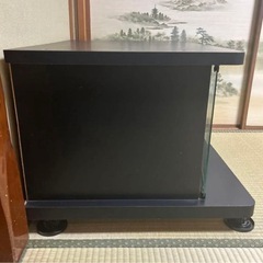 ガラス 木製 ブラック　テレビ台の画像