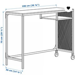 キャスターつき 作業机 デスクの画像
