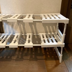押入れ整理棚2個セットの画像