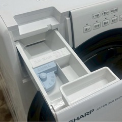 【最安値】👑2023年製SHARPドラム式洗濯乾燥機　単身最適ES-S7H 配達無料！の画像