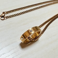 ゴールド ベネチアン ネックレス リング付きの画像