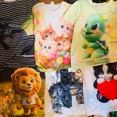 Tシャツ 110〜130 キッズ 子供服 派手柄 動物 17枚 まとめの画像