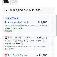 新品未使用
⭐︎JBL SOUNDGEAR SENSE  ワイヤレスイヤホン オープンイヤー ブルー の画像