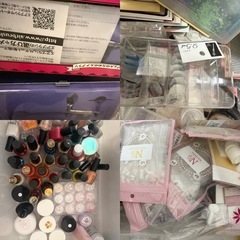 破格！開業出来るくらいの物量!! ネイル用品、マツエク用品、ジェル、スワロ、パーツ、ラメ、マニキュア、集塵機、UVライト、エアブラシ、検定教材、資格取得の画像