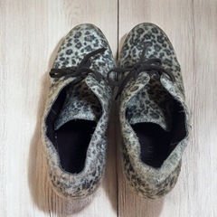 FONT レオパード柄 ウェッジソール ブーツ イタリア製の画像