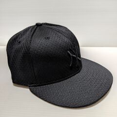 ◆希少オールメッシュ｜NEW ERA｜59FIFTY｜7-1/4｜57.7cm｜ブラック｜Yankees｜ニューエラ｜ヤンキース｜キャップ｜MLB｜野球帽の画像