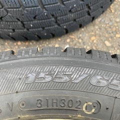 ダイハツムーブ用スタッドレスタイヤ+アルミホイール 155/65R14の画像