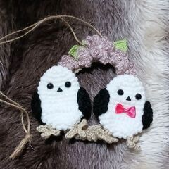 横浜市旭区　シマエナガのリースのあみぐるみワークショップ参加者様を募集しています。の画像