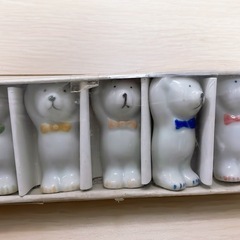 くま　箸置きand塩コショウいれの画像