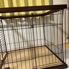 犬用ケージ　大型　仕切りドア付きの画像