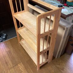 収納ラック　木製 　の画像