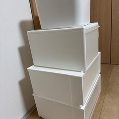 カインズ衣類収納ケース　無印やわらかポリエチレンケース　　ニトリ組合せ可能な収納ケース ホワイト の画像