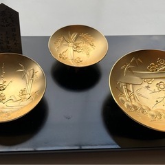 24KGP 昭和天皇陛下御即位五十年記念 黄金ひさげ揃 盃セットの画像