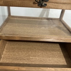 Salut! 引き出し付 ガラス ディスプレイケース アンティーク調 マルシェや小物展示などの画像